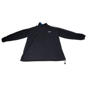 Carolina Panthers Jacket Size 2XL NFL Football 1/4 Zip Gray Sweater Pullover